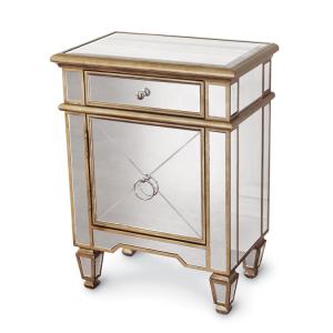 MDF Mirrored Hotel Bedside Table