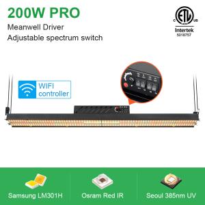 200W 4 Switch 4 Channel SAMSUNG LM301H Board 5000k Dimmable LED Grow Light