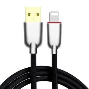 Metal Alloy Nylon Braided USB Data Cable 3 Feet 8 Pin 2A For IPhone Fast Quick