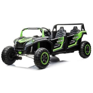 Remote Control 24v UTV 4 Seater Ride On Cars for Adults and Kids in Red Pink