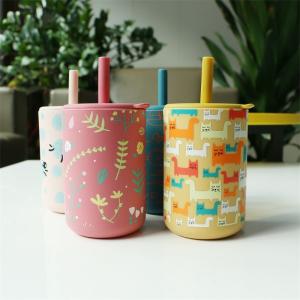 Capacity 200ml Drinking Cup Silicone Kids Cup Style Printing Animal Cute