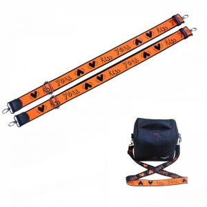 China Promotional Bag Belt 3.8*140cm Dacron Logo Customized Lanyard Bandage on sale