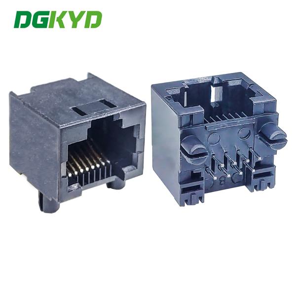 DGKYD561188IWA2DB4 RJ45 Ethernet connector plastic without light 8P8C black