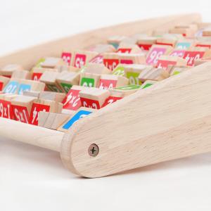 Nontoxic Table Multiplication Montessori Arithmetic Toy Counting Wooden Blocks