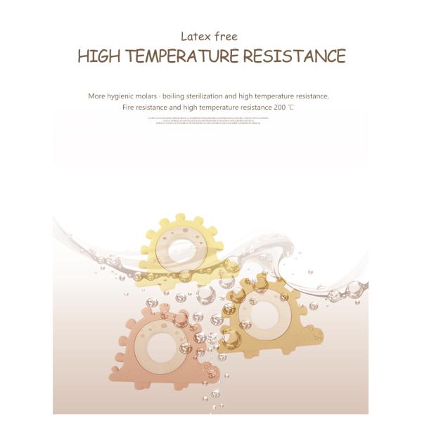 Multi Color Silicone Children Wooden Toys Wristband For Infant