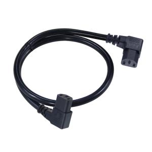 Right-Angle C13 to C13 Power Extension Cord for PDU Server Monitor
