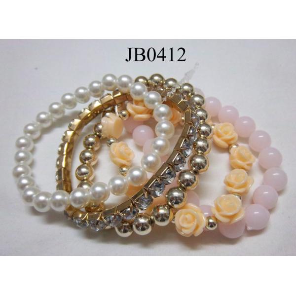 Buy colourful beaded bracelet pack at wholesale prices