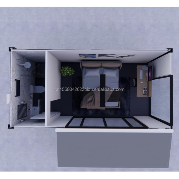 Hotel Accommodation 20ft Prefabricated Detachable House with Galvanized Steel Bending 180g and Customizable Design
