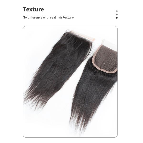 8-20 inches 4 by 4 Remy Human Hair Closure Tight And Neat