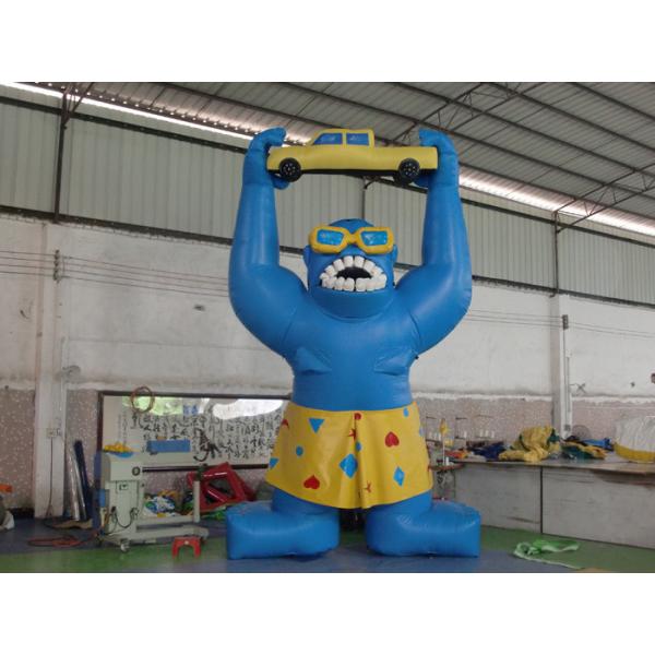 Giant Inflatable Cartoon , PVC Tarpaulin Inflatable Gorila for Advertising