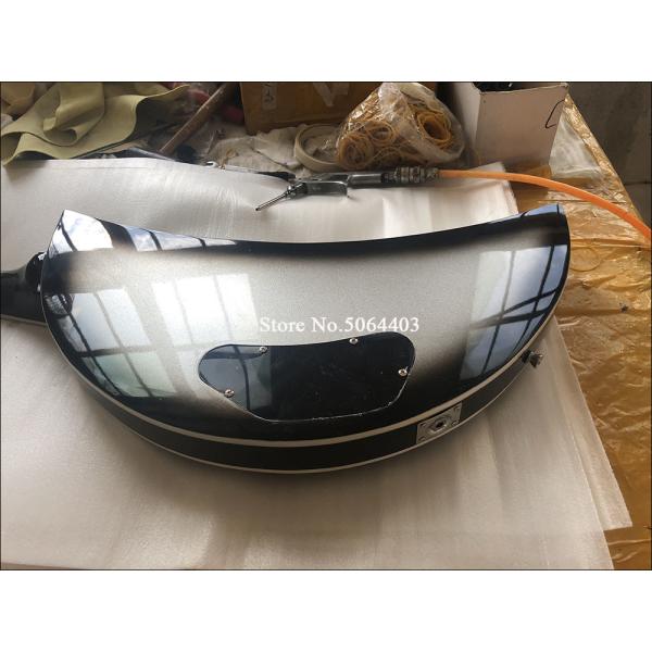 Outlet 6 string electric guitar moon guitar in silver paint rosewood fingerboard kinds color is available free shipping