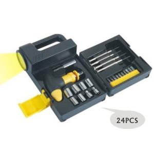 Quality 24 pcs mini tool set ,with sockets ,precision screwdrivers ,flashlight for sale