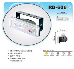 12V, 55W halogen bulb Off Road Fog Light / front bumper fog lamp apply in 4 x 4