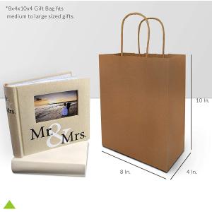 Eco Friendly 80% PCW 8x4x10" Kraft Paper Bag