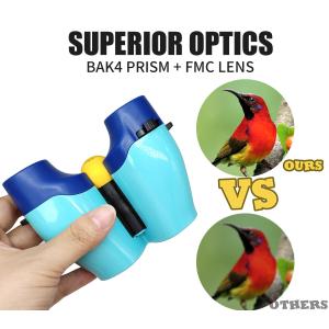 Fmc Coating 8x21 Kids Binoculars Age 3-12 Years Old