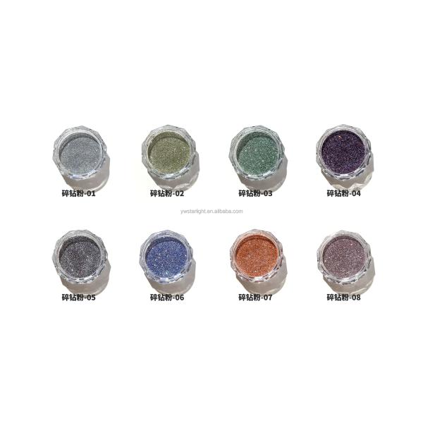 8 Colors Super Glitter Crystal Tiny Diamond Powder Nail Art Decoration Accessory