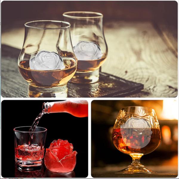 Ice Cream Tools Rose Flower Shape Silicone Mold Ice Box Ice Ball Silicone Face Ice Roller