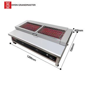 Electric Small Commercial Barbecue Grills Table Top Smokeless For Hot Dog