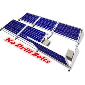 Super Supplier Pre Assembled Flat Roof Ballasted Solar Racking Systems