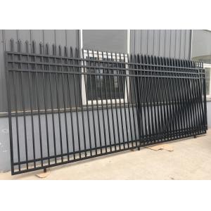 ISO9001 L2400mm Wrought Iron Tubular Steel Fence