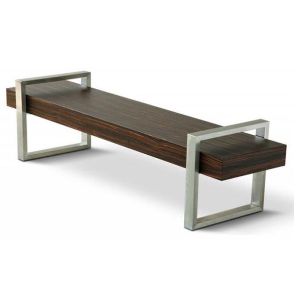 ISO9001 Certificate 400mm Width Cast Iron And Wood Park Bench