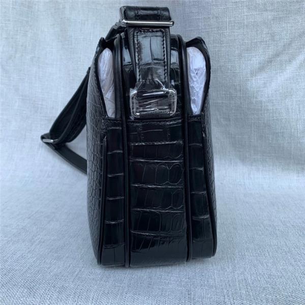 Exotic Real Alligator Skin Men Single Shoulder Bag Authentic Real Crocodile Leather Satchels Purse Male Messenger Bag