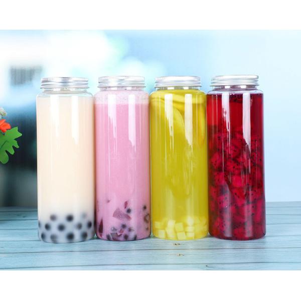 Buy Transparent 500ml Plastic Bubble Tea Jugs With Handle And Screw On Lid at wholesale prices