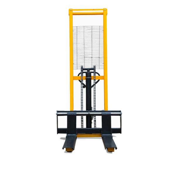 1T 1.6M manual forklift hand pallet truck stacker with Top quality C-type steel