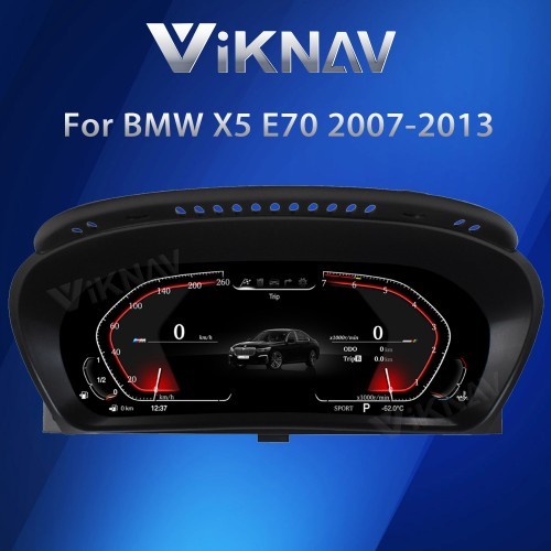 Buy VIKNAV 12.3" Digital Instrument Cluster for BMW X5 E70 2007-2013 Linux system at wholesale prices