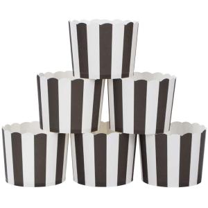 Black Stripe Paper Muffin Cups