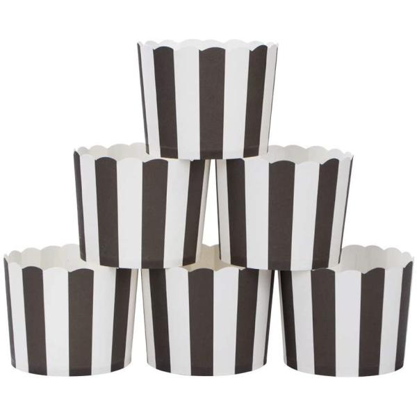 Buy Black Stripe Paper Muffin Cups at wholesale prices