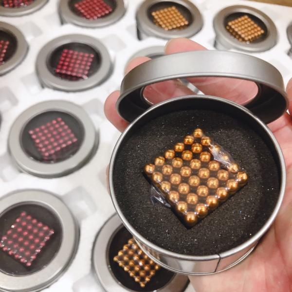 5mm Colorful Gold Magnetic Balls Silver 216pcs Packing