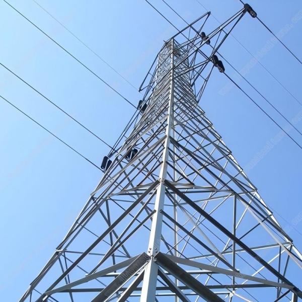 Buy 35kv Double Circuit  Pylon Power Electric Transmission Tower Galvanized Steel Metallic Monopoles Tower at wholesale prices