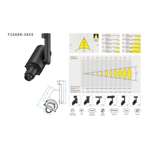 Gobo Projection Indoor Spotlight Commercial Exhibition Lighting LED Magnetic Shapeable Track Light for Art Gallery