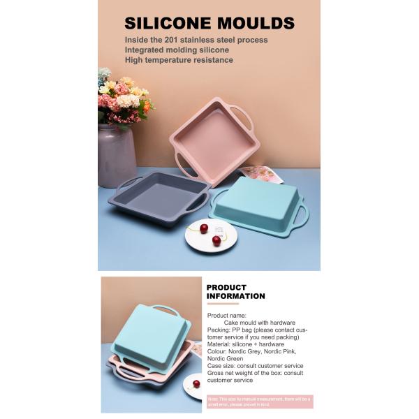 Tasteless Rectangular Silicone Bread Pan 23x20cm