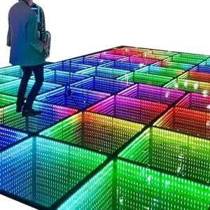 G/B/Y/RGB/RGB 3in1 Stage Lights Tempered Glass LED Dance Floor For Weddings