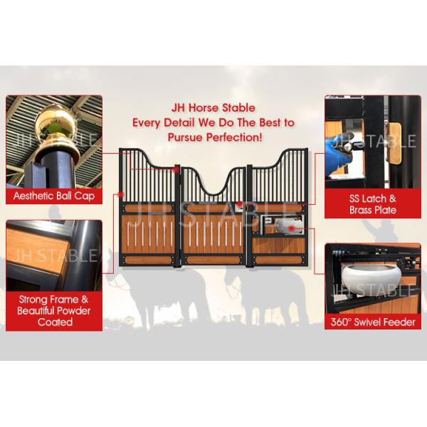 Stunning Galvanized Pine Infill Metal Horse Stalls Medium Duty Custom