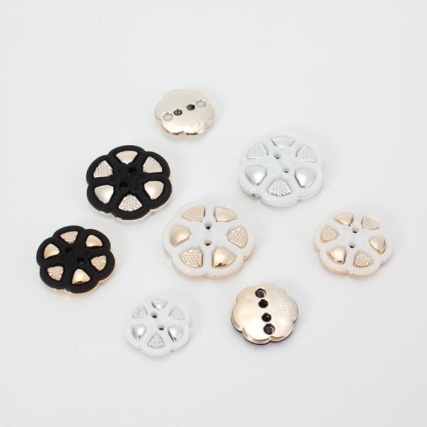 Wholesale Women Clothes Customize Fashion Big Plastic Abs Combined Button for Clothing Dyeable