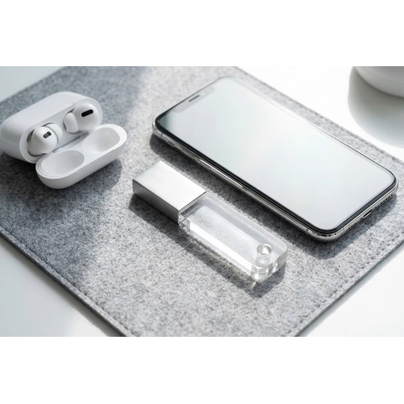 Acrylic USB Stick Offering Up To 5 Gbps Data Transfer Speed Customized Package Ensures Quick Data Access Engraving Logo On Acrylic Part