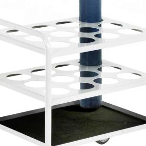 Small Oxygen Gas Cylinder Cart Fabrication O2 Tank Cart White