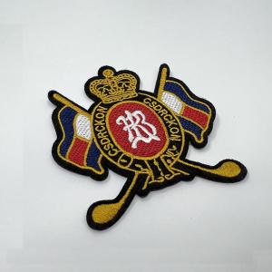 National Logo Embroidered Patches Hook And Loop Washable Embroidery Patches