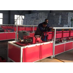 Semi - Automatic 4 M Single Wire Chain Link Machine PLC Control Pink Color