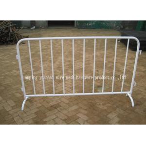 Powder Coated Steel Crowd Control Barriers , Interlocking Steel Barricades