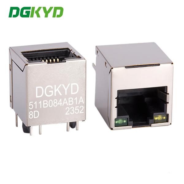 Buy DGKYD511B084AB1A8D Vertical RJ45 Transformer 100Mbps Integrated Filter Crystal Head Up Network Interface at wholesale prices