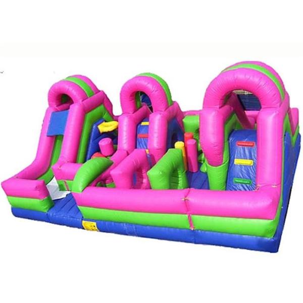 Large Inflatable Fun City / Inflatable Amusement Park With triple Obstacle