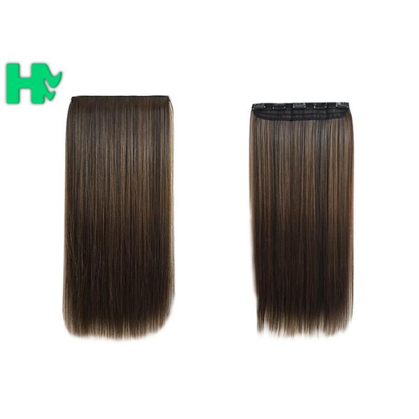 Straight Popular Synthetic Human Hair Extensions , New Stylish Comfortable
