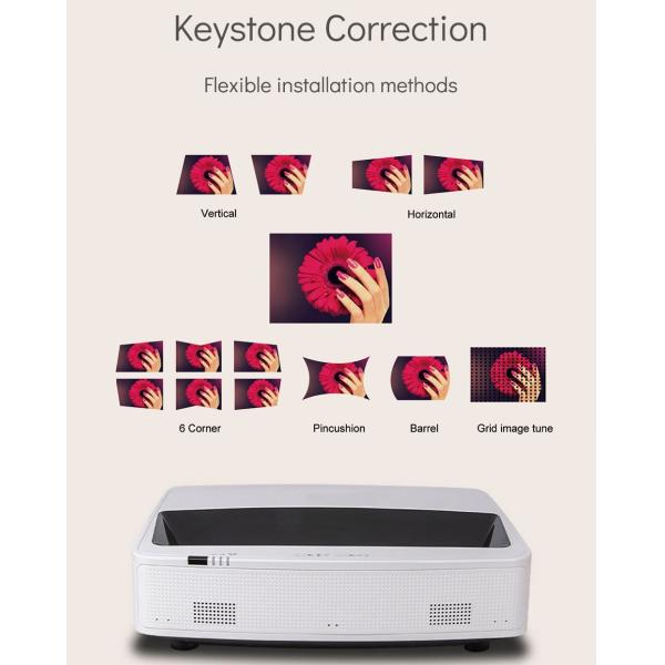 5000 Lumen Laser Projector WUXGA Resolution Ultra Short Throw Design for Bright Room Home Cinema