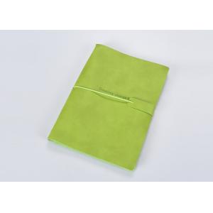 Elastic Straps Small Multi Subject Notebook , Grass Green Cardboard Cover