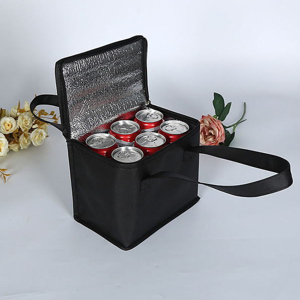 Imprinted Giveaways Low Price cooler bag, insulated grocery bag has a square zipper top,reusable ice box