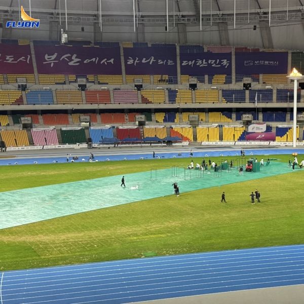 Buy Artificial Grass Shock Absorbing Floor Tiles Eco Friendly Non Toxic For Soccer Field at wholesale prices